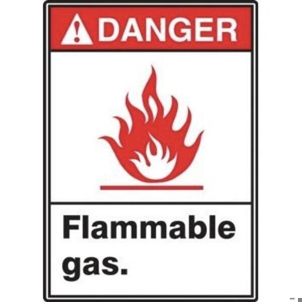 Accuform ANSI ISO DANGER SAFETY SIGN FLAMMABLE MRHL008XL - main